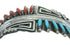 Coral And Turquoise Sterling Silver Cuff Bracelet RX65347